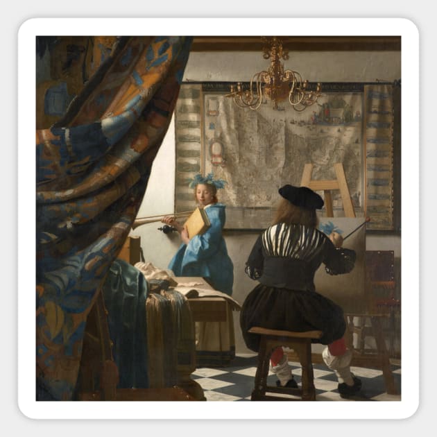 The Art of Painting by Jan Vermeer Magnet by Classic Art Stall